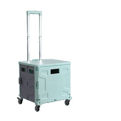 qualità  Modern AU CAT Folding Trolley Grocery Serving Cart Rolling Portable Shopping Cart with 4 Wheels Luggage Rotating Mobile Travel fabbrica