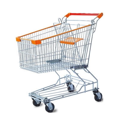 Carrello all'ingrosso del carretto del supermercato di acquisto di drogheria del cesto metallico